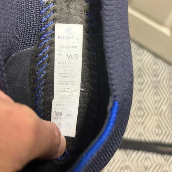 Rothy's Women's The Point Navy Flats - Picture 7 of 9